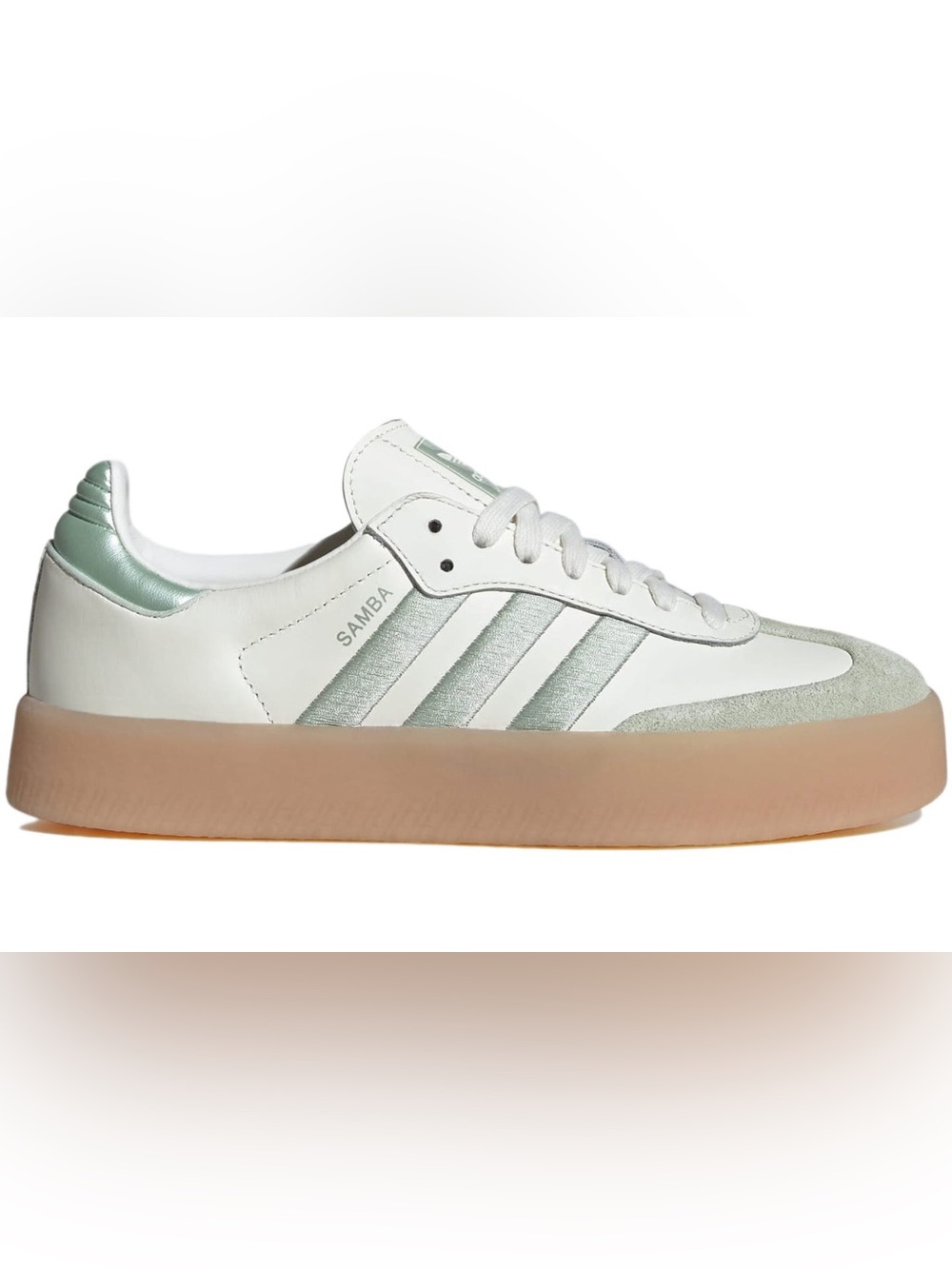 adidas Originals Sambae "Off White/Linen Green/Metallic" Women's Shoe 9.5